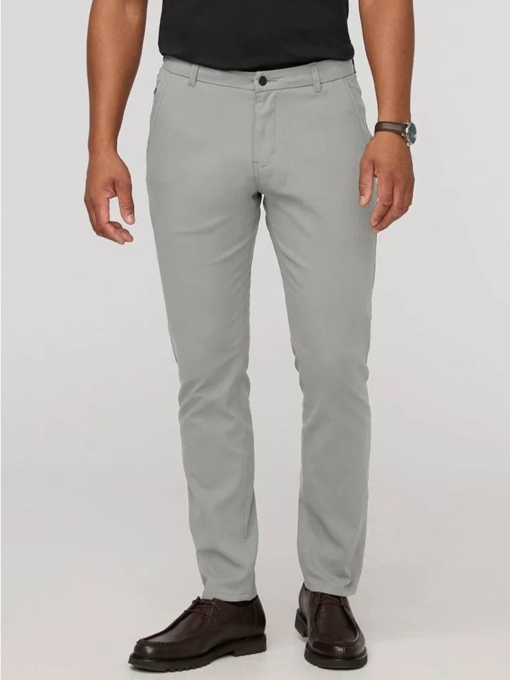 DUER N2X Relaxed Taper Pants Men’s 40x32 Light Gray Cotton Tencel Stretch